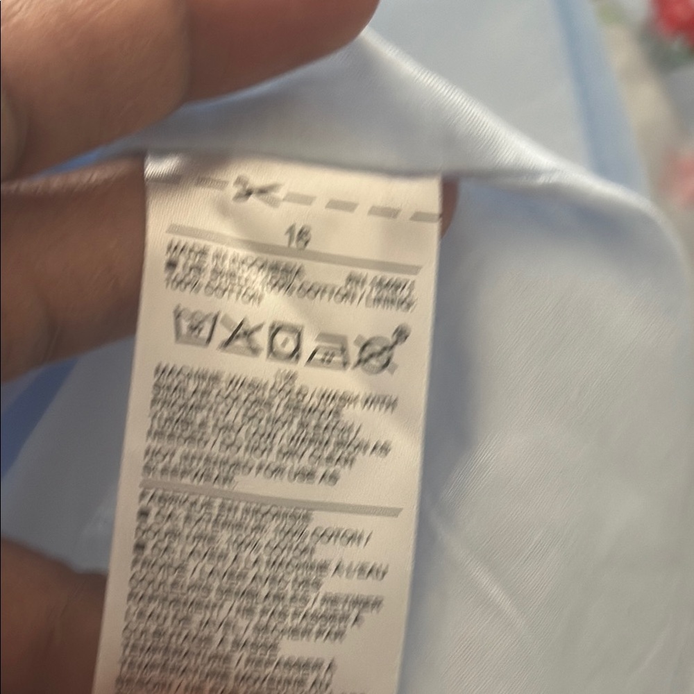 Janie and Jack Blue Floral girls sun Dress in White with Red and Blue flowe - Picture 10 of 16